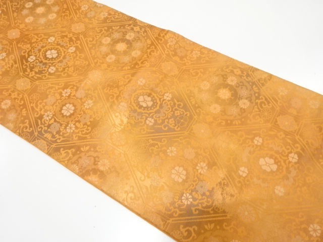 JAPANESE FUKURO OBI / WOVEN FLOWER SHOKKO PATTERN